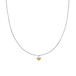 BRENDA GRANDS JEWELRY TWO TONE HEART NECKLACE