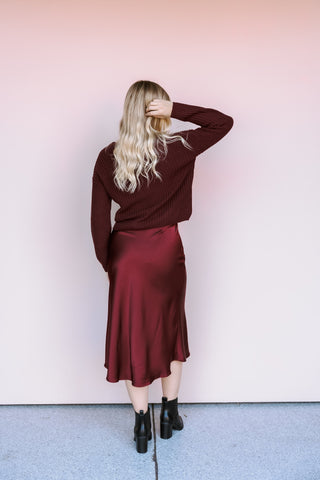 GENTLE FAWN MERLOT SPENCER SWEATER