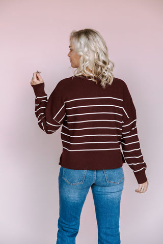 GENTLE FAWN STRIPE ECHO SWEATER