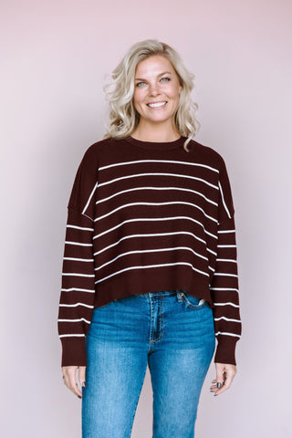GENTLE FAWN STRIPE ECHO SWEATER