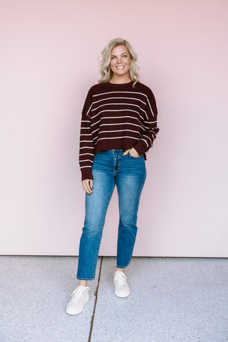GENTLE FAWN STRIPE ECHO SWEATER