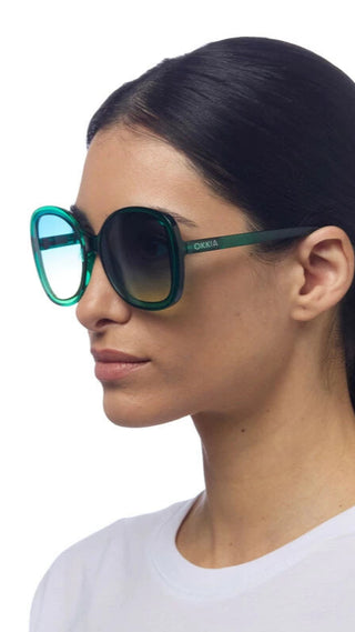 OKKIA ANNA TR GREEN SUNGLASSES