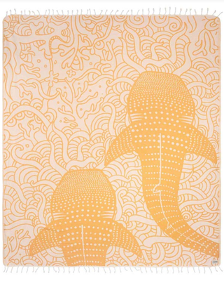 SAND CLOUD SUNFLOWER WHALE SHARK TOWEL