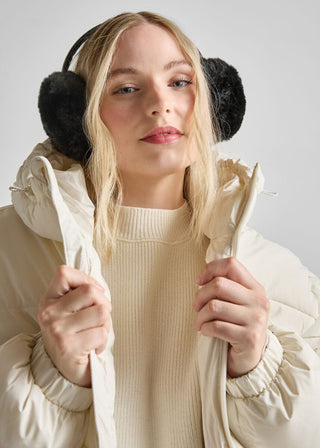 ALICE & WONDER BLACK FUR EARMUFFS