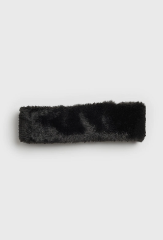 ALICE & WONDER BLACK FUR HEADBAND