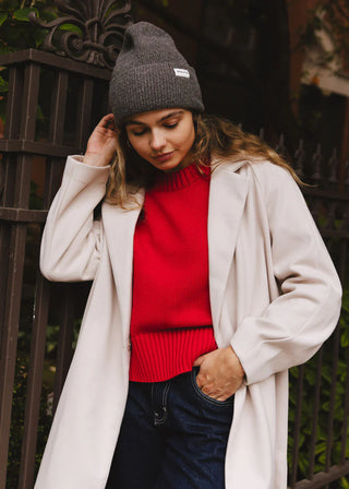 ALICE & WONDER CHARCOAL MAD HATTER BEANIE