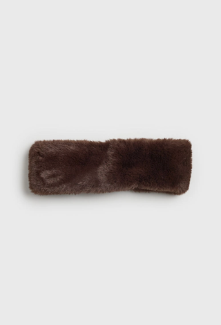 ALICE & WONDER CHOCOLATE FUR HEADBAND