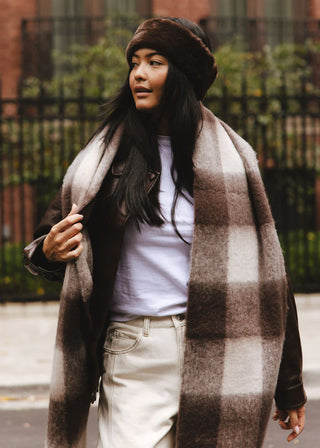 ALICE & WONDER CHOCOLATE FUR HEADBAND