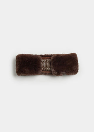 ALICE & WONDER CHOCOLATE FUR HEADBAND
