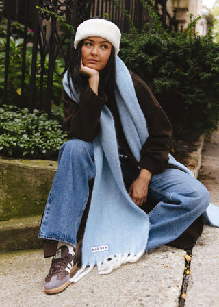 ALICE & WONDER IVORY FUR HEADBAND