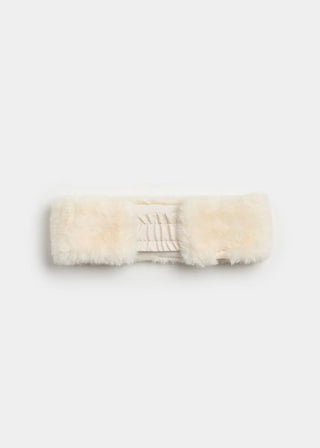 ALICE & WONDER IVORY FUR HEADBAND