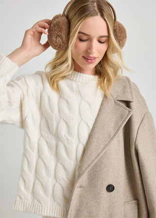 ALICE & WONDER TAUPE FUR EARMUFFS