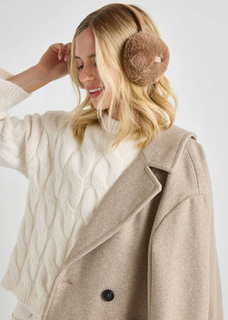 ALICE & WONDER TAUPE FUR EARMUFFS