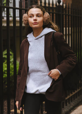 ALICE & WONDER TAUPE FUR EARMUFFS