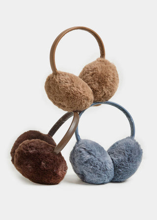 ALICE & WONDER TAUPE FUR EARMUFFS