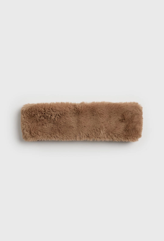 ALICE & WONDER TAUPE FUR HEADBAND