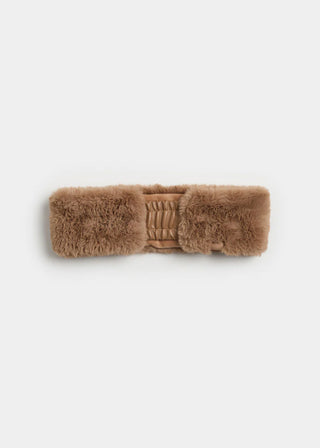 ALICE & WONDER TAUPE FUR HEADBAND