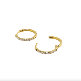BRENDA GRANDS JEWELRY 18MM DIAMOND HOOPS