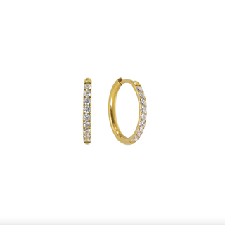 BRENDA GRANDS JEWELRY 18MM DIAMOND HOOPS