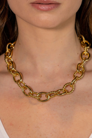 BRENDA GRANDS JEWELRY ASPEN DOUBLE CHUNKY NECKLACE