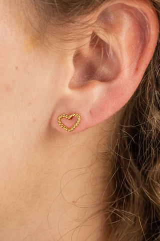 BRENDA GRANDS JEWELRY ASPEN HEART STUDS