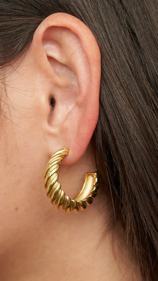 BRENDA GRANDS JEWELRY BIG BRAIDED HOOPS