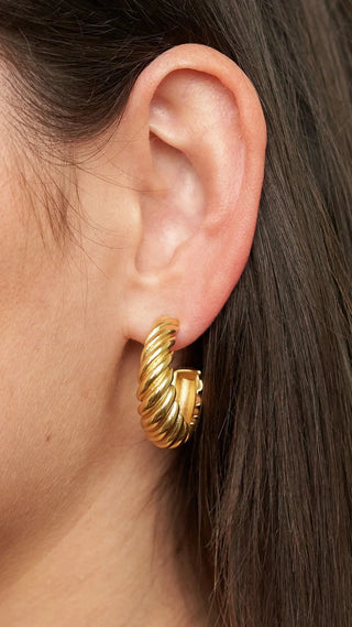 BRENDA GRANDS JEWELRY BIG BRAIDED HOOPS