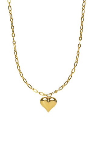 BRENDA GRANDS JEWELRY BIG PUFFY HEART NECKLACE