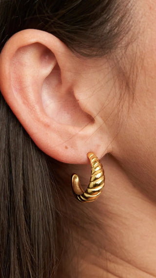 BRENDA GRANDS JEWELRY BRAIDED HOOPS