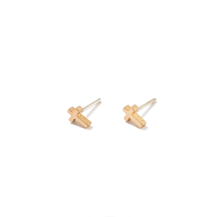 BRENDA GRANDS JEWELRY DAINTY CROSS STUDS