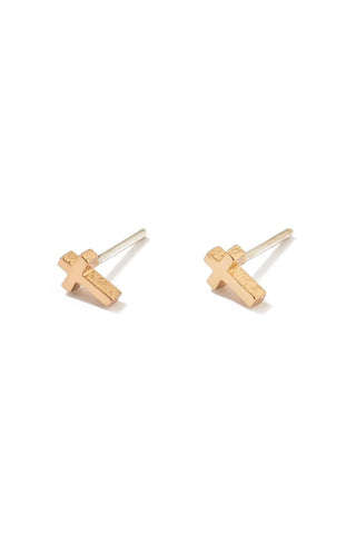 BRENDA GRANDS JEWELRY DAINTY CROSS STUDS