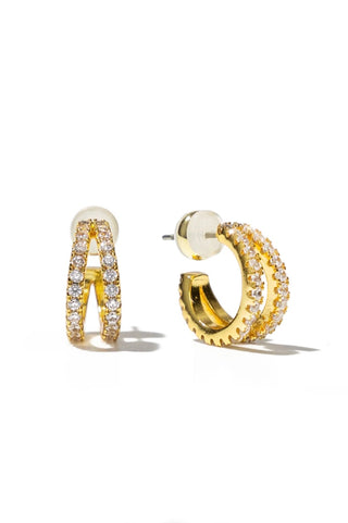 BRENDA GRANDS JEWELRY DOUBLE DIAMOND HOOPS
