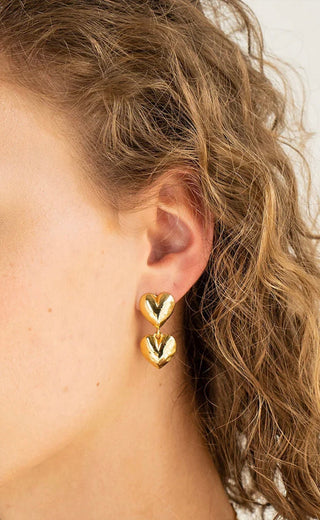 BRENDA GRANDS JEWELRY DOUBLE HEARTS EARRINGS