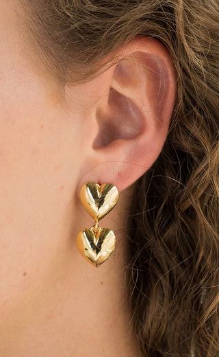 BRENDA GRANDS JEWELRY DOUBLE HEARTS EARRINGS
