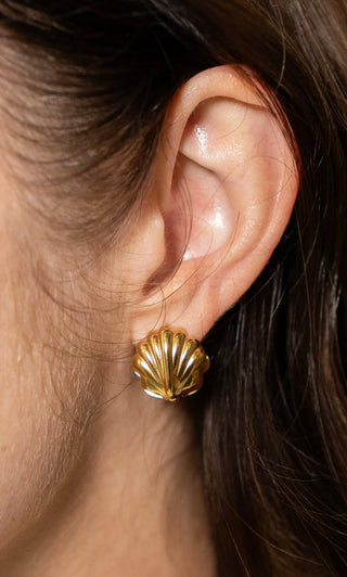 BRENDA GRANDS JEWELRY DOUBLE SHELL EARRINGS