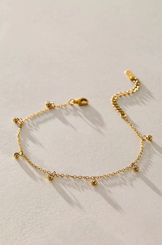 BRENDA GRANDS JEWELRY DRIPPING CRYSTAL ANKLET