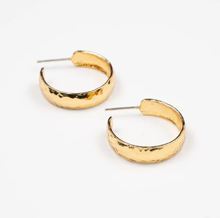 BRENDA GRANDS JEWELRY HAMMERED HOOPS