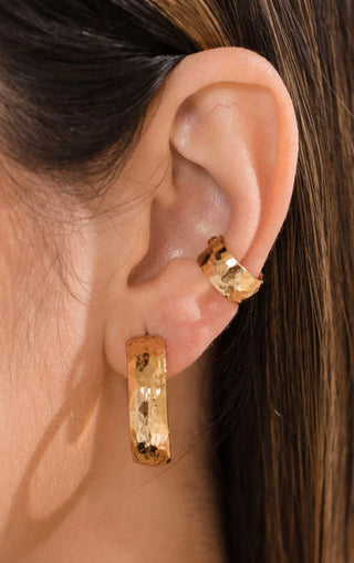 BRENDA GRANDS JEWELRY HAMMERED HOOPS