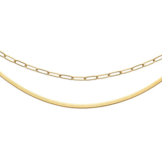 BRENDA GRANDS JEWELRY HERRINGBONE PAPERCLIP NECKLACE