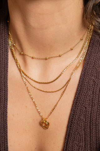 BRENDA GRANDS JEWELRY LOOPED DUO LINK NECKLACE