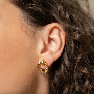 BRENDA GRANDS JEWELRY LOOPED DUO LINK STUDS