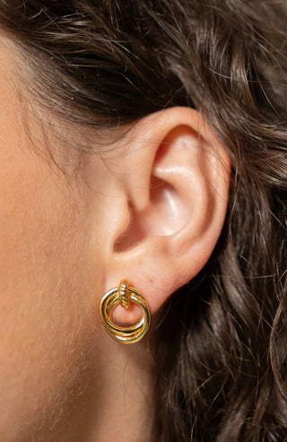 BRENDA GRANDS JEWELRY LOOPED DUO LINK STUDS