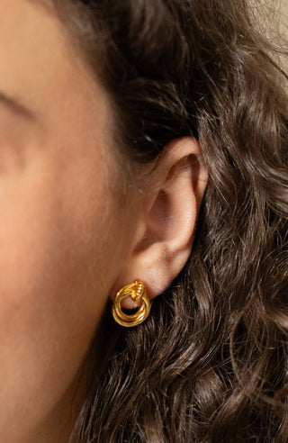 BRENDA GRANDS JEWELRY LOOPED DUO LINK STUDS