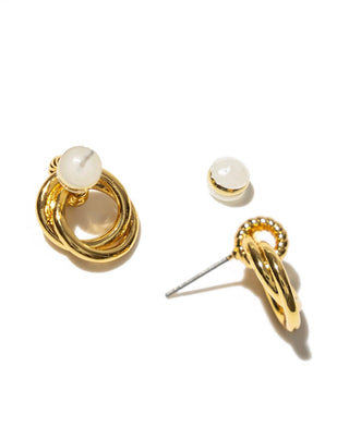 BRENDA GRANDS JEWELRY LOOPED DUO LINK STUDS