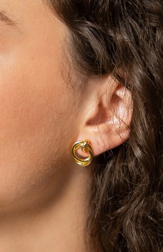 BRENDA GRANDS JEWELRY LOOPED DUO LINK STUDS