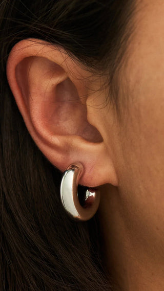 BRENDA GRANDS JEWELRY MINI SILVER BUBBLE HOOPS