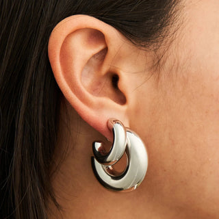 BRENDA GRANDS JEWELRY MINI SILVER BUBBLE HOOPS
