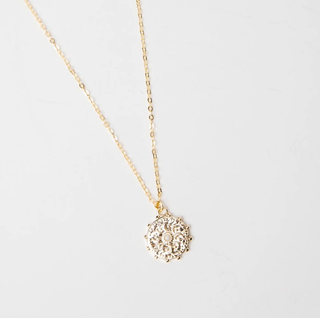 BRENDA GRANDS JEWELRY OPAL MEDALLION NECKLACE