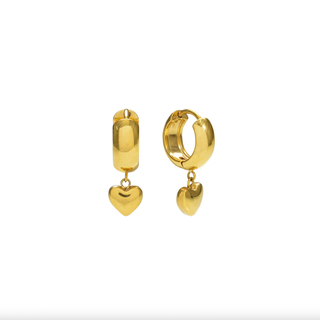 BRENDA GRANDS JEWELRY PUFFY HEART HOOPS