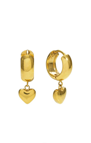 BRENDA GRANDS JEWELRY PUFFY HEART HOOPS
